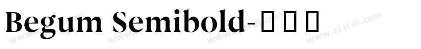 Begum Semibold字体转换